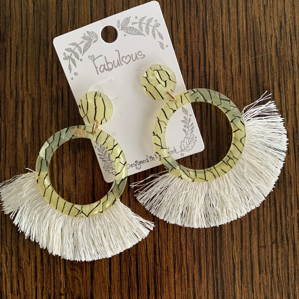 ❤️ Fashion Earrings- Color: Yellow & Black